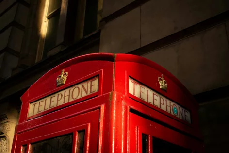 iconic UK phone boxes